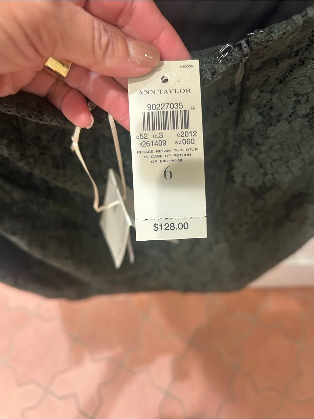 NWT Ann Taylor Glazed Lace Pencil Skirt